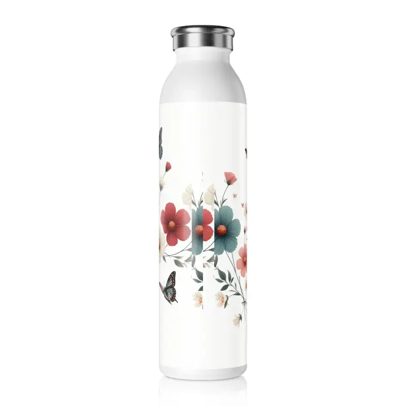 Slim Water Bottle: Chic Double-walled Hydration Essential - 20oz / White Mug