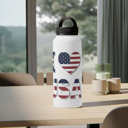 Stay Refreshed Anywhere with Usa Love Stainless Steel Water Bottle - White / 32oz Bottles