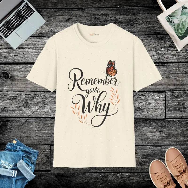 Ignite your Passion with Stay Inspired Unisex Softstyle Tee - Natural / s T-shirt