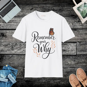 Stay Inspired Unisex Softstyle Tee with Twill Tape - Dipaliz - White / s - T-shirts