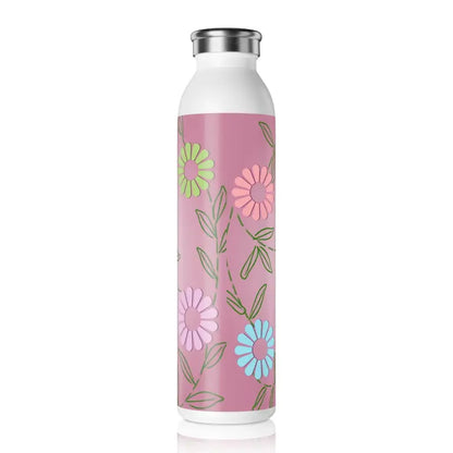 Stay Chic & Hydrated: Pink Slim Water Bottle Essential - 20oz / White Mug