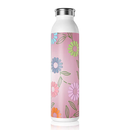 Stay Chic & Hydrated: Pink Slim Water Bottle Essential - 20oz / White Mug