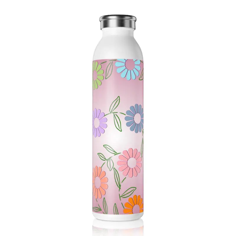 Stay Chic & Hydrated: Pink Slim Water Bottle Essential - 20oz / White Mug