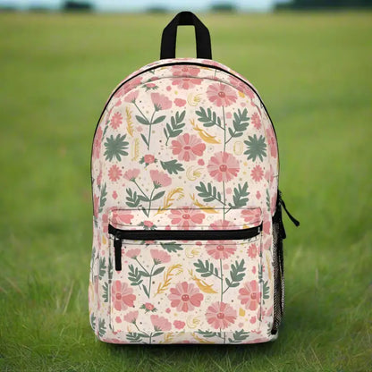 Vibrant Pretty Pastel Flowers Backpack Lightweight & Durable - one Size Bags