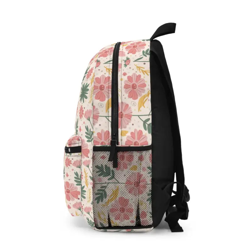 Vibrant Pretty Pastel Flowers Backpack Lightweight & Durable - one Size Bags