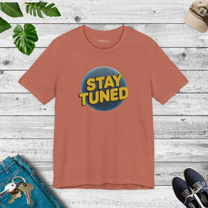 Unisex Jersey Short Sleeve Tee Stay Tuned Podcast - Dipaliz - Heather Clay / s - T-shirts