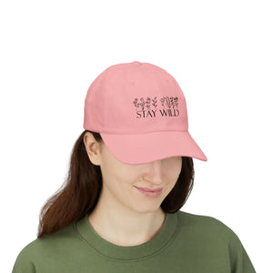 Floral Stay Wild Classic Dad Cap Cotton Hat - Dipaliz - Hats