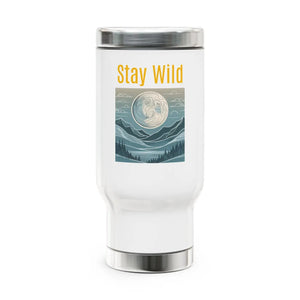 Stay Wild Steel Travel Mug 14oz Stainless Adventure - Dipaliz - Mugs