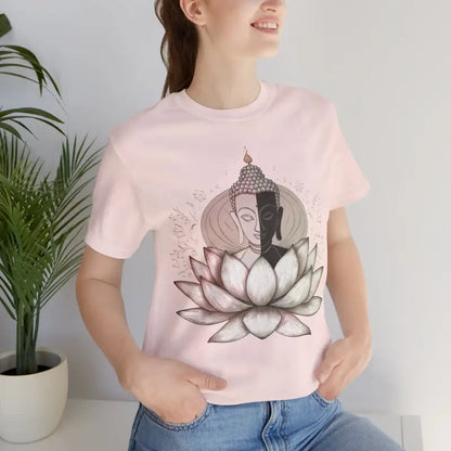 Bliss out with Buddha Lotus Unisex Tee - Comfy & Stylish Vibes - Soft Pink / s T-shirt