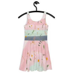 Skater Dress Simple Flower Pattern Timeless Style Dipaliz - Dresses