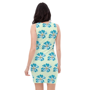 Dipaliz Blue Flowers Dress - Statement Floral Style that Dazzles - Dresses