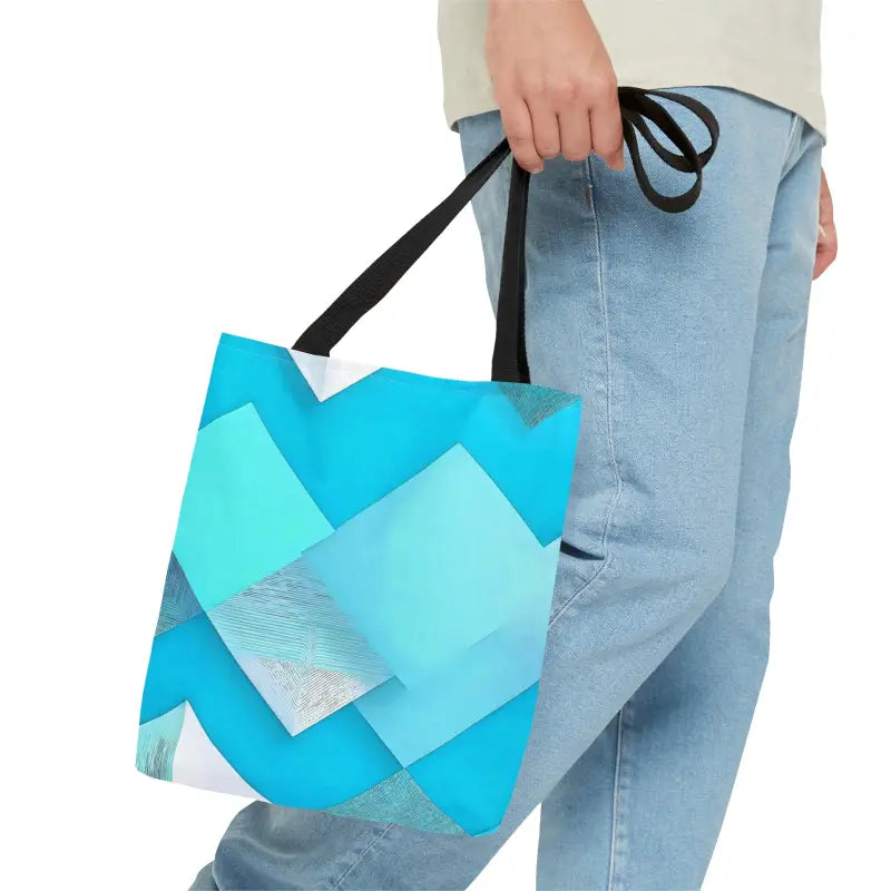 Rock the 2024 Fashion Trends with a Blue Abstract Tote Bag - Bags