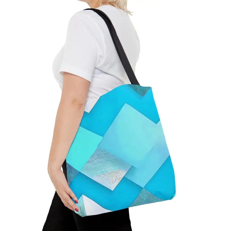 Rock the 2024 Fashion Trends with a Blue Abstract Tote Bag - Bags