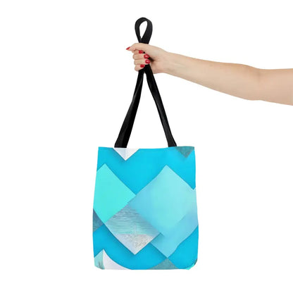 Rock the 2024 Fashion Trends with a Blue Abstract Tote Bag - Small Bags