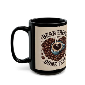 Sleek Black Ceramic Mug - Steaming Hot Coffee - Dipaliz - Mugs