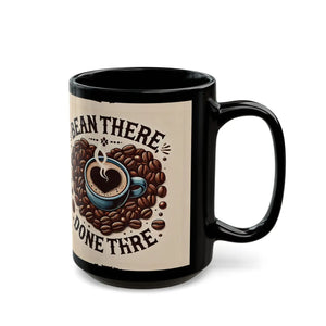Sleek Black Ceramic Mug - Steaming Hot Coffee - Dipaliz - Mugs