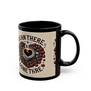 Sleek Black Ceramic Mug - Steaming Hot Coffee - Dipaliz - Mugs