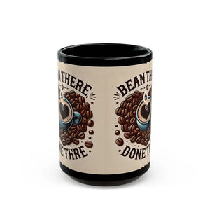 Black Ceramic Mug - Steaming Hot Coffee Style - Dipaliz - 15oz - Mugs