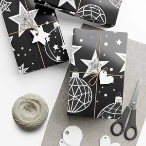 Gift Wrap Papers Christmas Stars Glamour Fashion - Dipaliz - 30’’ x 144’’ / Satin - Wrapping Paper