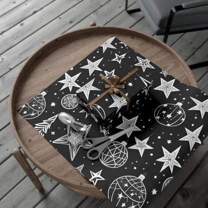 Shine Bright with Stellar Christmas Stars Gift Wrap - Home Decor