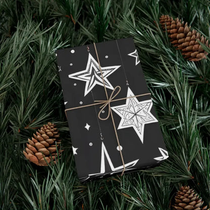 Shine Bright with Stellar Christmas Stars Gift Wrap - Home Decor