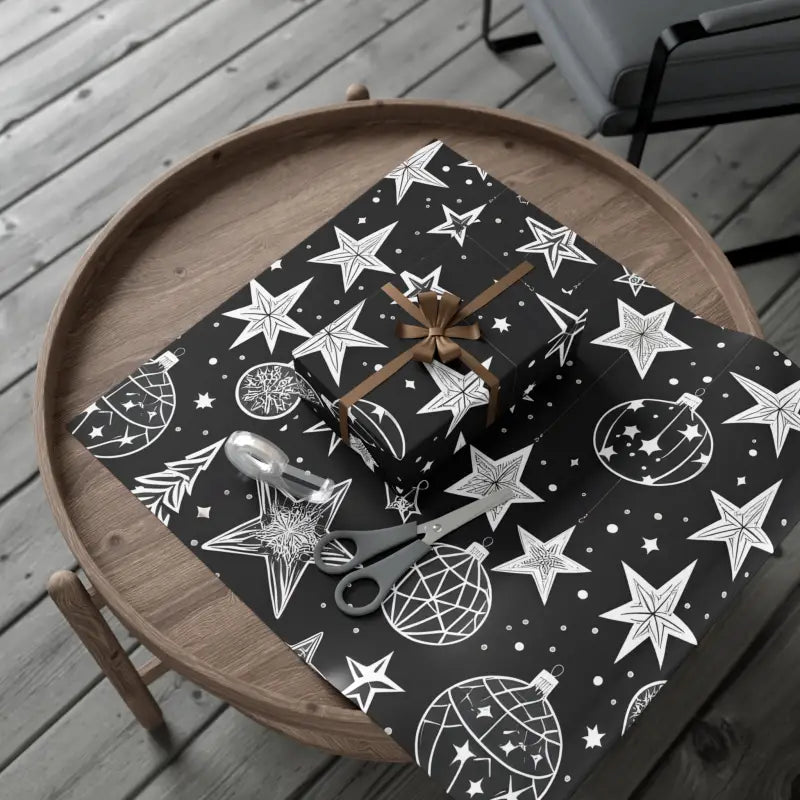 Shine Bright with Stellar Christmas Stars Gift Wrap - Home Decor