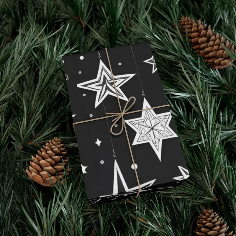 Shine Bright with Stellar Christmas Stars Gift Wrap - Home Decor