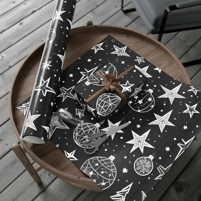 Shine Bright with Stellar Christmas Stars Gift Wrap - Home Decor