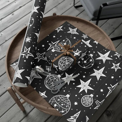 Shine Bright with Stellar Christmas Stars Gift Wrap - Home Decor