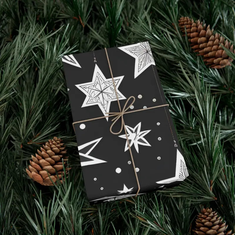 Shine Bright with Stellar Christmas Stars Gift Wrap - Home Decor