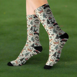 Christmas Sublimation Socks - Festive Holiday Magic - Dipaliz