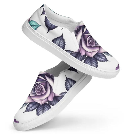 Bloom in Style with Dipaliz Rose Flower Canvas Shoes - 5