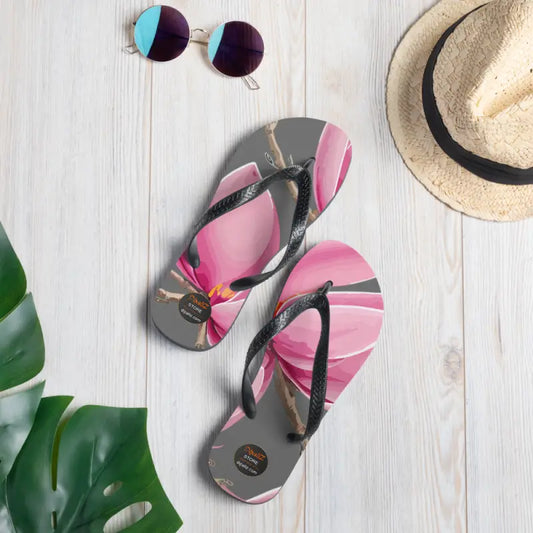 Step Into Summer: Pink Magnolia Rubber Sole Flip-flops