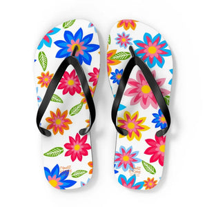 Flip Flops Colorful Flowers Unisex Summer Style - Dipaliz - Slippers