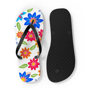 Flip Flops Colorful Flowers Unisex Summer Style - Dipaliz - Slippers