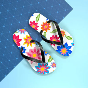 Flip Flops Colorful Flowers Unisex Summer Style - Dipaliz - Slippers