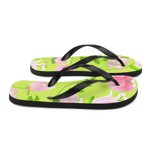 Pink Flowers Slip-resistant Flip-flops - Summer Safety Style - Dipaliz - Slippers