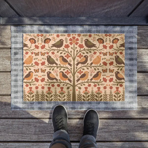 Coir Birds Doormat - Tufted Coconut Natural Welcome Mat - Dipaliz - 24’’ x 16’’ - Door Mats