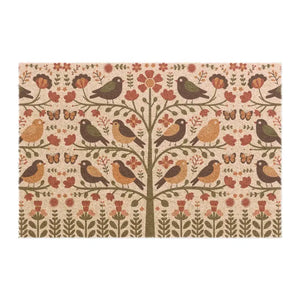 Coir Birds Doormat - Tufted Coconut Natural Welcome Mat - Dipaliz - 24’’ x 16’’ - Door Mats