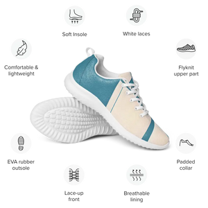Blue Abstract Athletic Shoes - Vibrant Energy Style - Dipaliz - Sneakers
