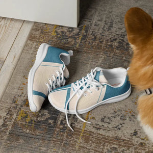 Blue Abstract Athletic Shoes - Vibrant Energy Style - Dipaliz - Sneakers