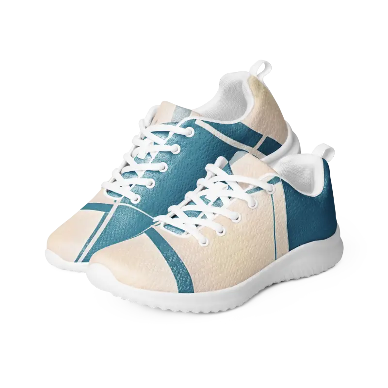 Turn Heads with Dipaliz Blue Abstract Athletic Shoes