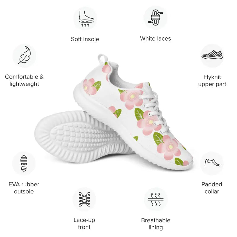 Step Up your Style with Pink Flower Women’s Athletic Shoes