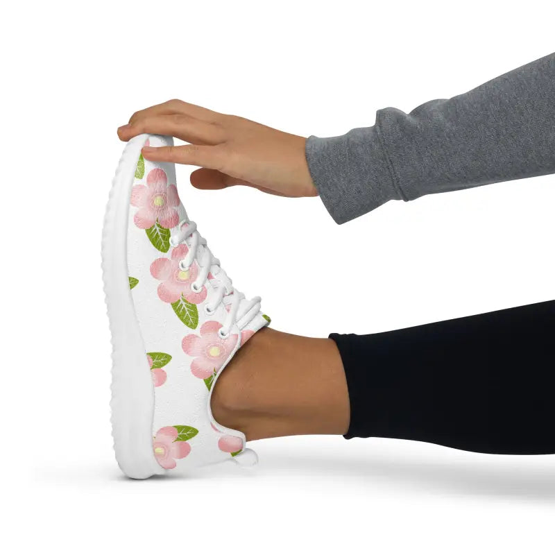 Step Up your Style with Pink Flower Women’s Athletic Shoes