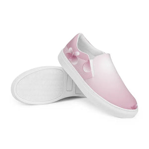 Women’s Slip Canvas Shoes Pink Abstract Trendy Comfort - Dipaliz - Sneakers