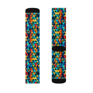 Triangles Pattern Sublimation Socks Bold Women’s Fashion - Dipaliz