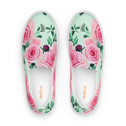 Step Into Style with Pink Rose Women’s Canvas Shoes