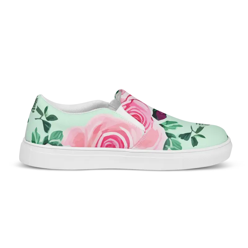 Step Into Style with Pink Rose Women’s Canvas Shoes