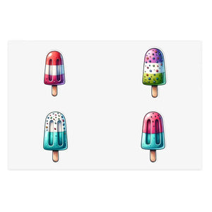 Paper Products - Colorful Popsicles Sticker Sheets - Holographic Fun - Dipaliz 6’’ × 4’’ / White / Die-cut