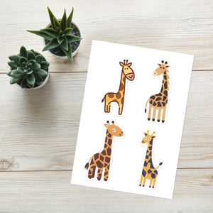 Vibrant Giraffe Stickers Sheet - Animal - Dipaliz - Decorative